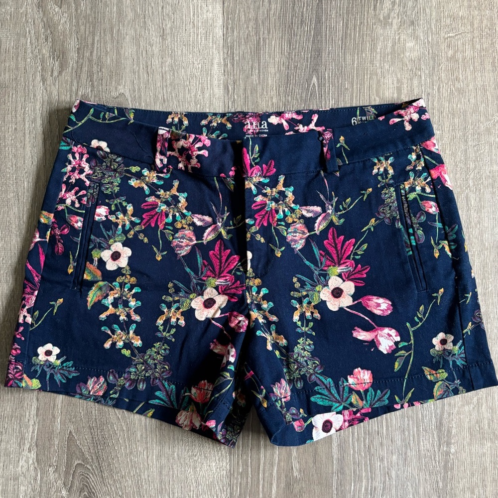 a.n.a Floral Twill Shorts